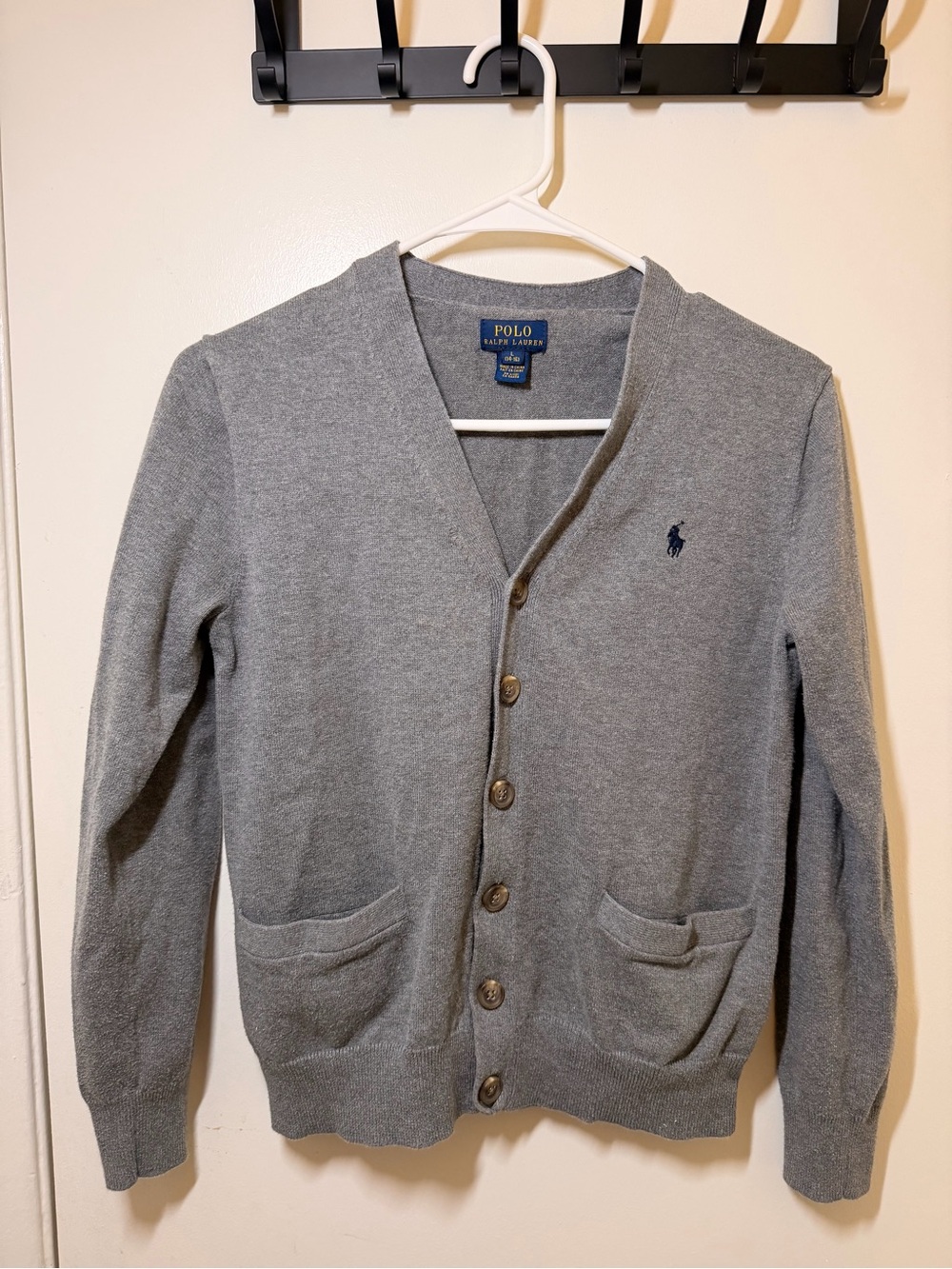 Polo by Ralph Lauren Kids Gray Button-Front Cardigan Sweater